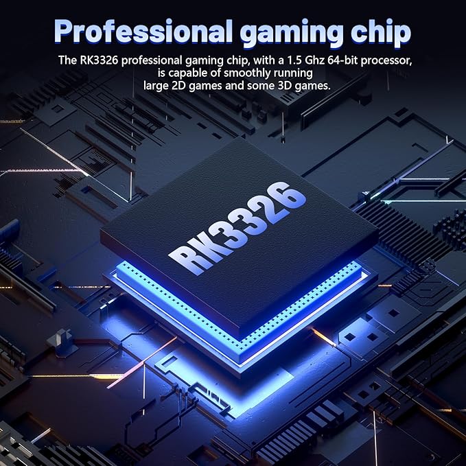 R36MAX Retro Handheld Game Console, 4.0 Inch 720x720 IPS Screen, Built-in 18,000+ Classic Game, Portable Hand Held Open Source Linux System, 4000mAh Battery Retro Gaming Console (Blue 64GB)