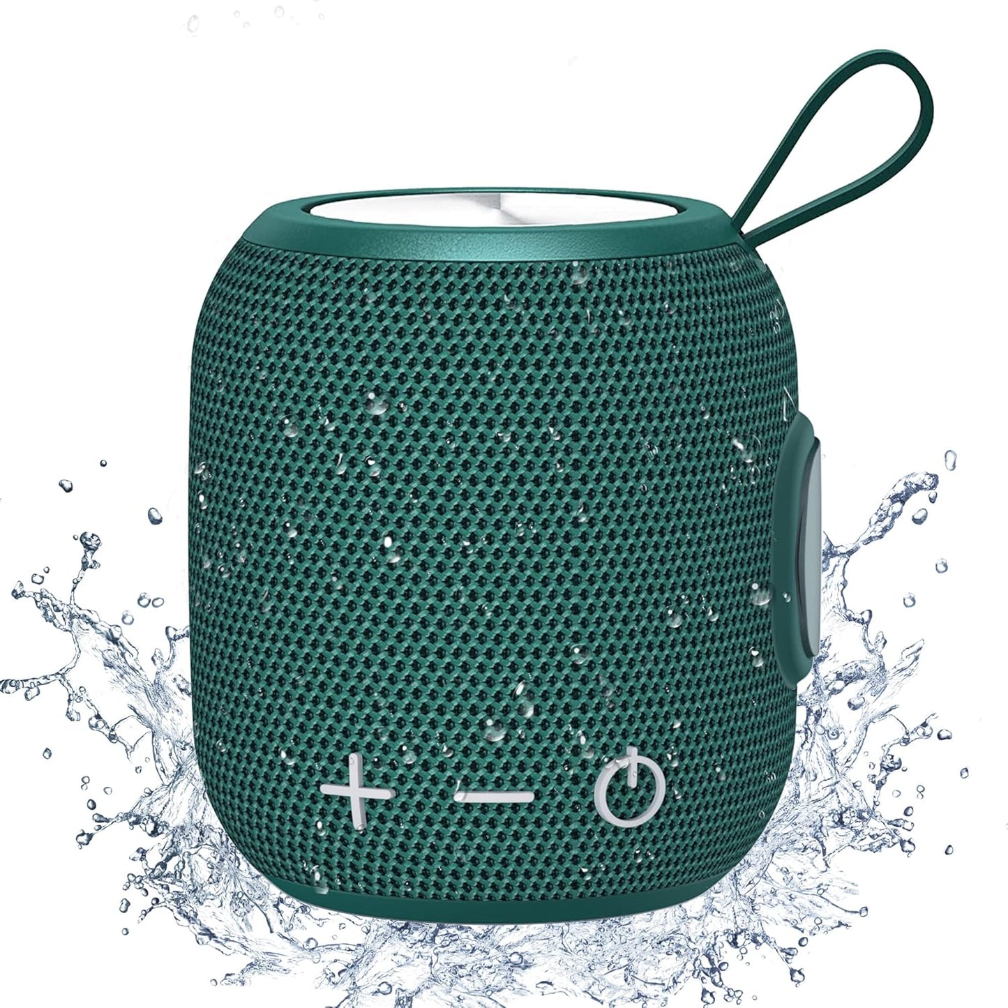 Portable Speakers Bluetooth Wireless Outdoor Small Bluetooth 5.0 Dual Pairing Shower Speaker, 24H Playtime Stereo Surround Sound, IPX7 Waterproof for Travel, Pool