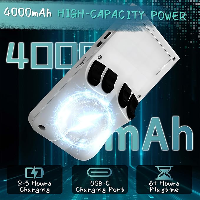 R36MAX Handheld Game Console, 40000+ Games Retro Gaming Console, 256GB TF Card Mini Retro Video Console, 4000mAh Rechargeable 4.0" IPS HD Screen Portable Pocket Arcade (White)