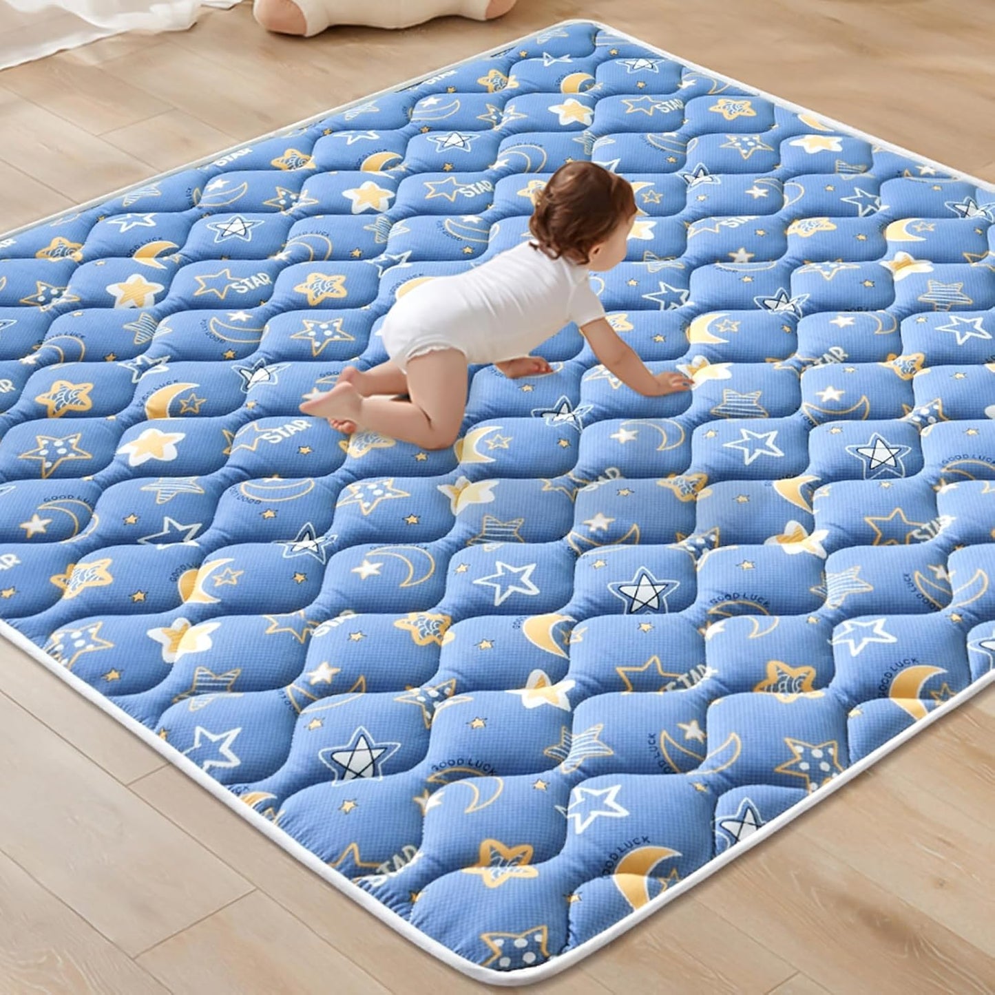 Premium Foam Baby Play Mat 79" X 71", Extra Large Activity Playmats for Babies,Toddlers, Infants, Soft Thicker Sponge Baby Mat for Floor, Play & Tummy Time, Machine Washable for Easy Care
