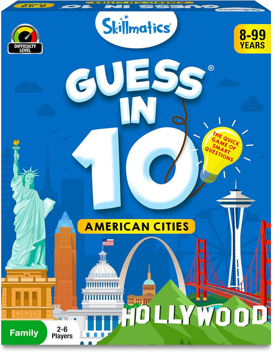 Skillmatics Guess in 10 American Cities, Perfect for Boys, Girls, Kids, and Families Who Love Card Games, Educational Toys & Games, Gifts for Ages 8, 9, 10 and Up
