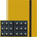 Trading Card Binder, Card Binder Album Folder Book Fit for MTG Baseball Football Sports Cards, Easy to Use Card Collection Binder (yellow, 360 Pockets)