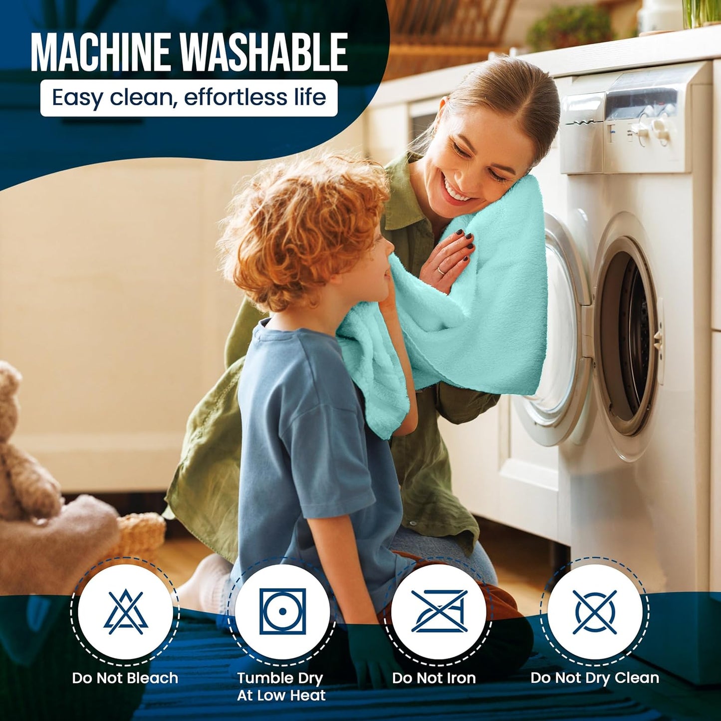 Utopia Bedding Waterproof Mattress Protector King Size, Premium Terry Mattress Cover 200 GSM, Breathable, Fitted Style with Stretchable Pockets (Spa Blue)