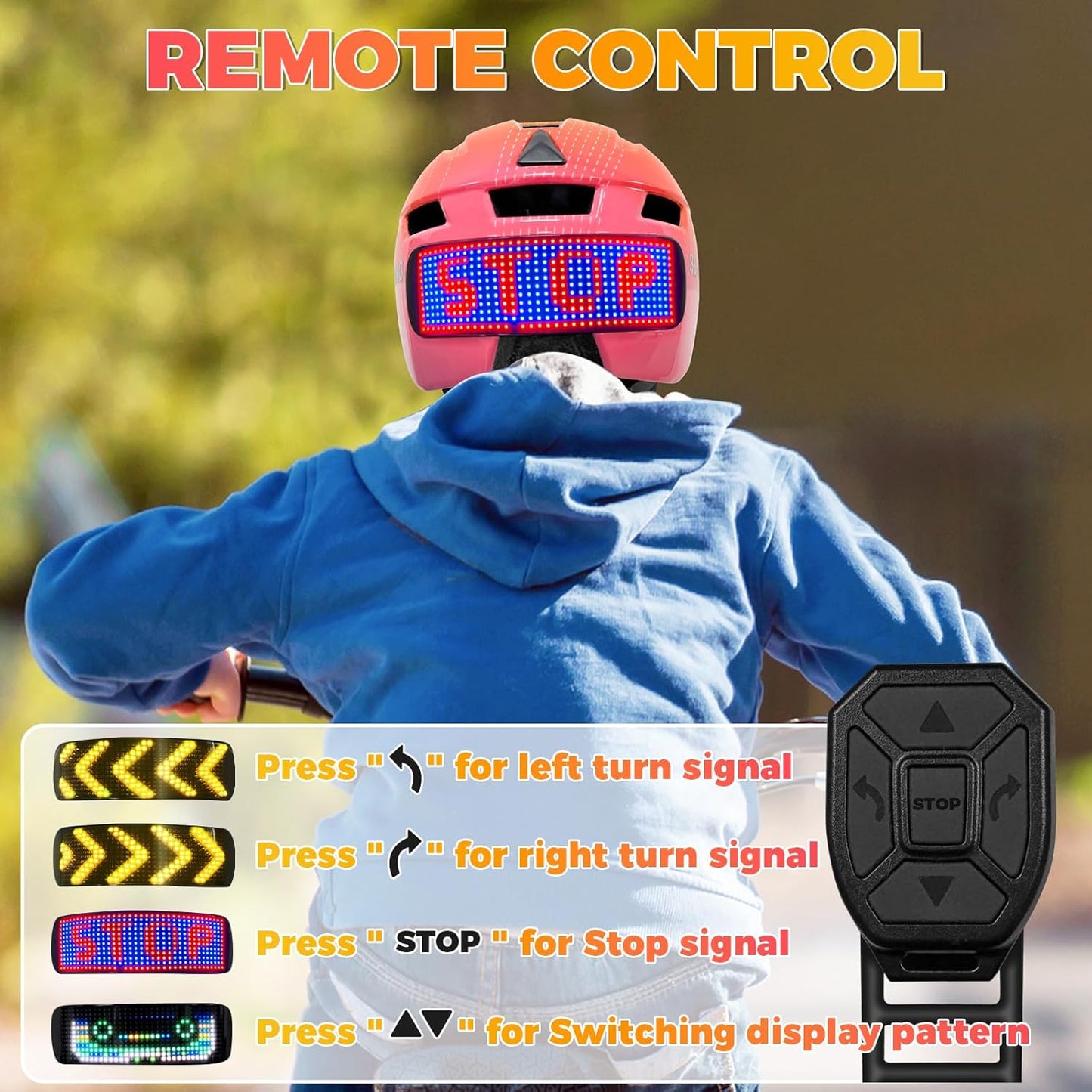 Kids Bike Helmet Toddler Helmet for Boys Girls Youth Kids with LED Lights Bicycle Helmets with Protective Gear Set Knee Elbow Wrist Pads for Cycling Skateboard Scooter Skating (Fits 20.5-22in)