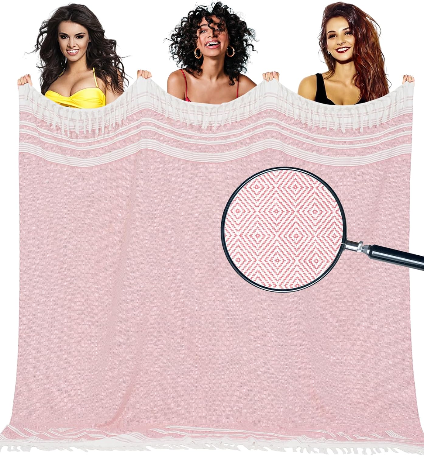 Oversized Turkish Beach Towel Blanket Cotton Giant XL Sandproof Towels Huge Linen XXL Extra Large Big Throw Quilt Blankets for Adults Cloud Travel Camping Glamping Accessories Essentials