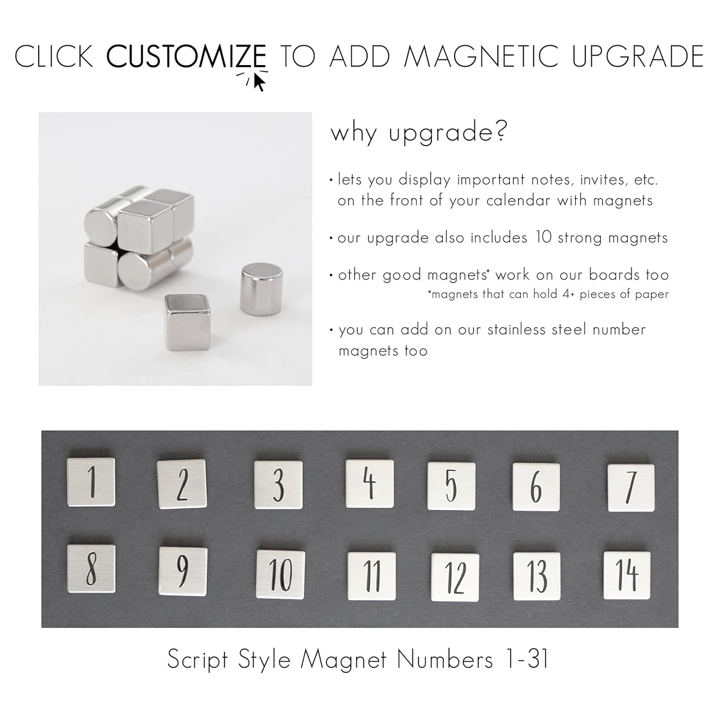 Personalized Dry Erase Wall Calendar with Custom To do list and Notes Organization Sections | Large Whiteboard Calendar (24" W x 18" H, White-Washed Frame)