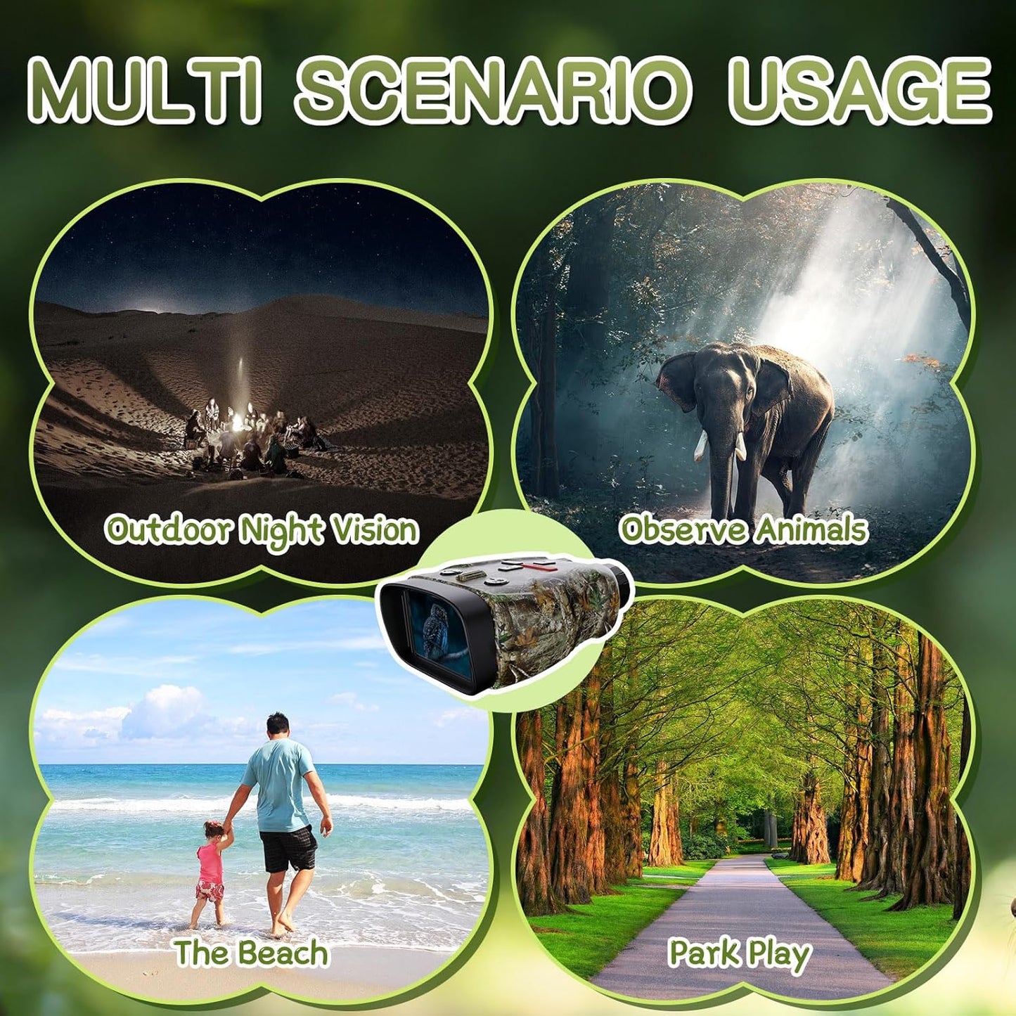 Night Vision Goggles for Kids Gifts with 32GB Card,Birthday Ideas Present 5X Zoom Kids Camera Night Vision Binoculars