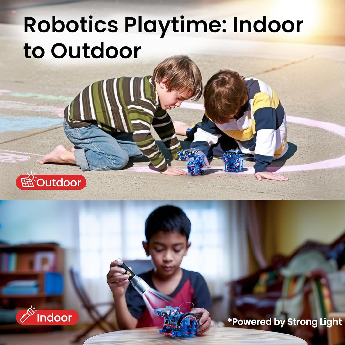 Sillbird Solar Robot Building Kit STEM Gift for Boys Aged 8-12, 12-in-1 DIY Science Educational Robotic Toys for Kids Teens Birthday, Powered by The Sun with 190 Pieces