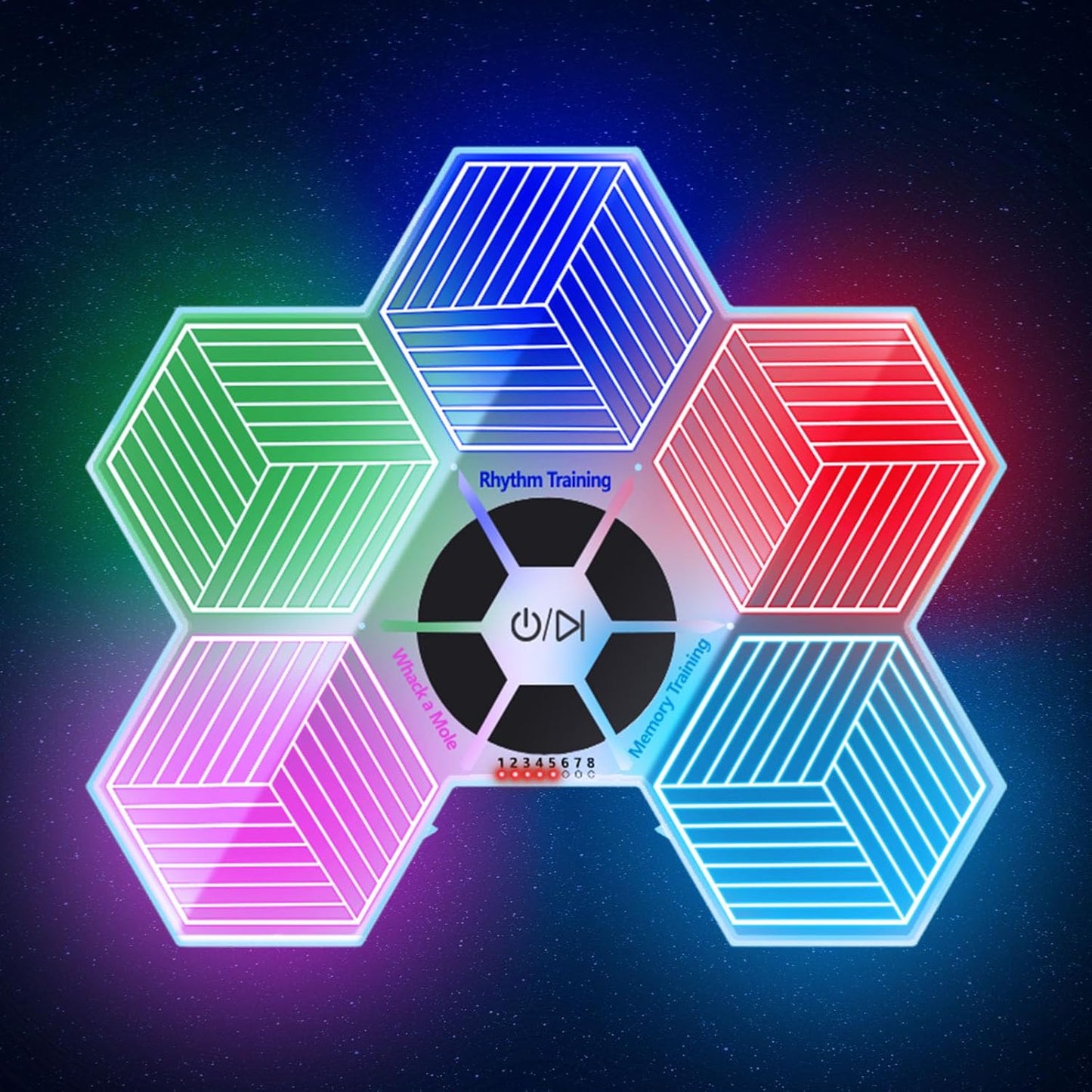 Light Up Memory Game Handheld Electronic Toys with Lights and Sound Effects, Smart Multi-Function Desktop Metronome, Puzzle Memory Rhythm Training Board Challenge for Kids Ages 3 4 5 6 and Up