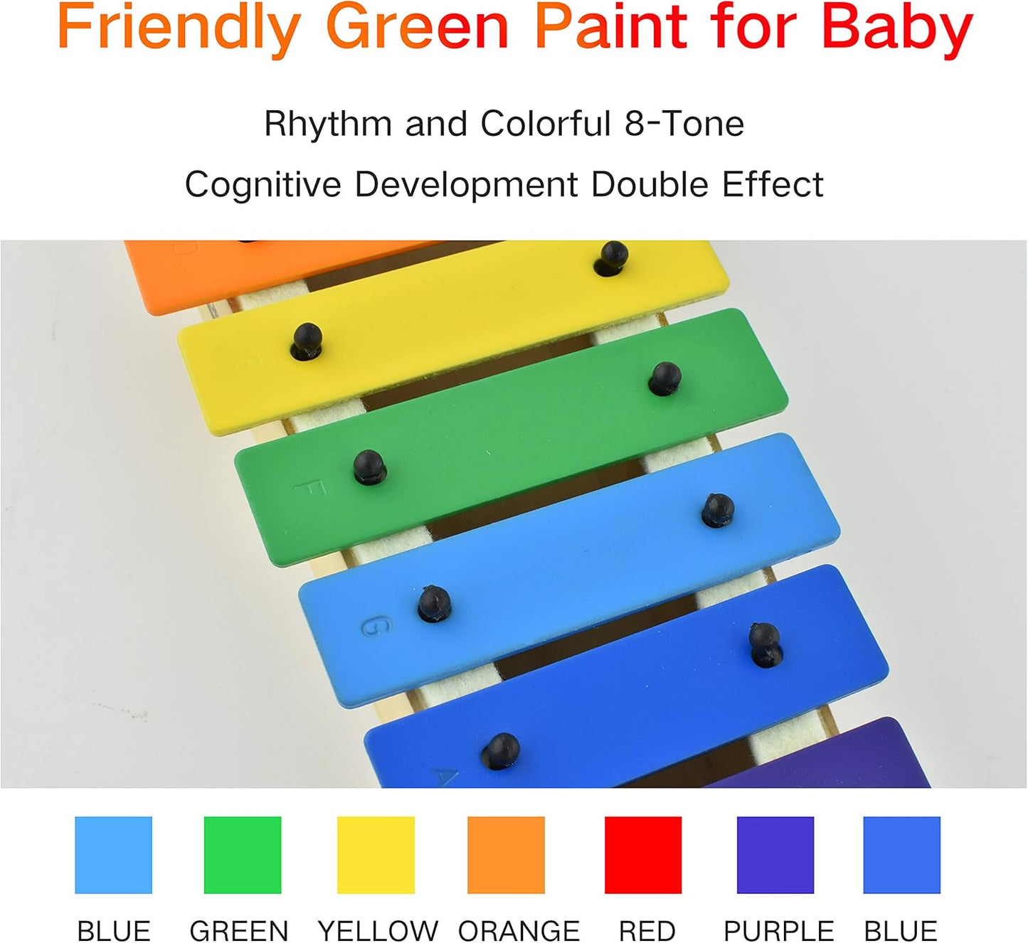 MUSICUBE Xylophone for Kids Wood Xylophone with Mallets Orff Music Instrument for Educational& Preschool Learning Baby Percussion Kit with Professional Tuning for Toddlers Gift Choice for Children age