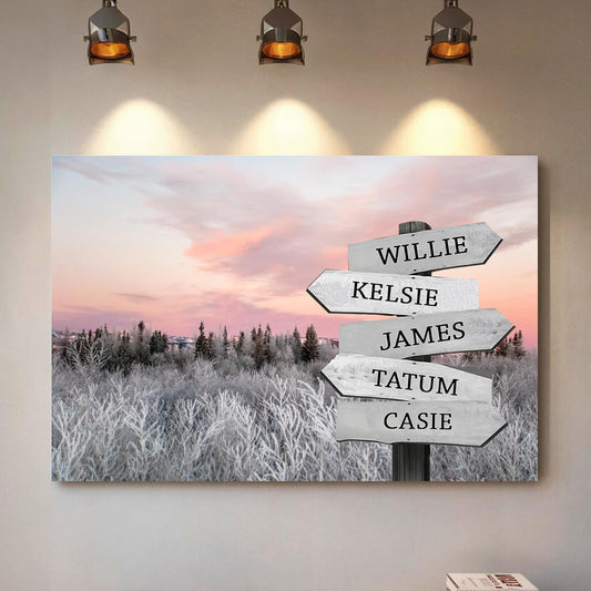 Personalized Gifts for Mom Family Names Street Custom Multi-Name Date of Birth Vintage Street Sign Happy Mothers Day Canvas Wall Art Best Christmas Gifts for Mommy from Daughter Son Children Kids #20