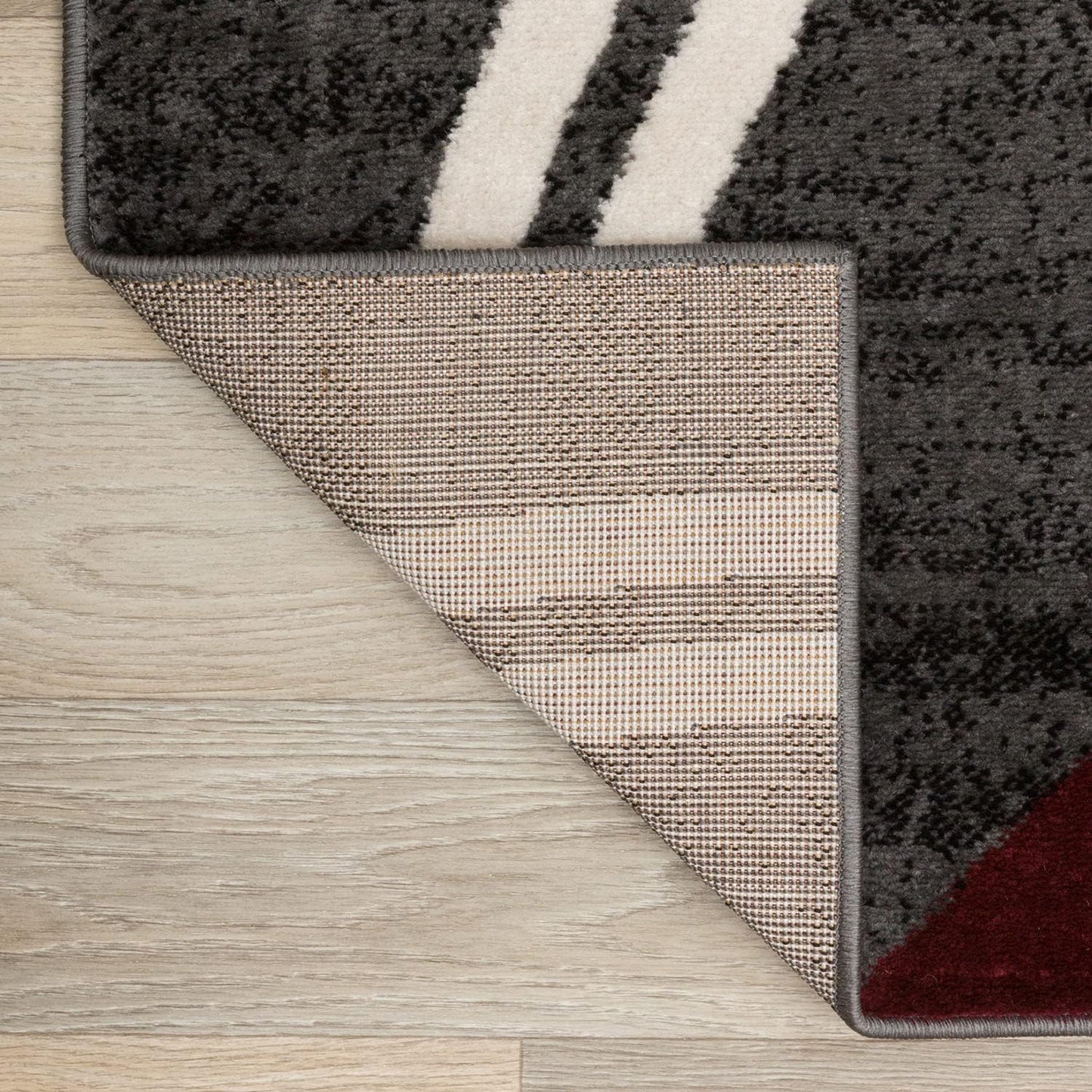 Rugshop Modern Wavy Circles Design Area Rug 4' x 6' Red