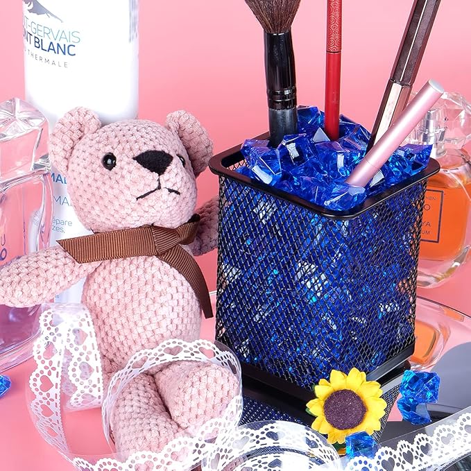 Babenest Acrylic Crushed Ice Rocks, 150 PCS Fake Crystals Plastic Ice Cubes Diamonds Gems for Vase Fillers, Home Decoration, Table Scatter, Event, Wedding, Arts & Crafts (Royal Blue)