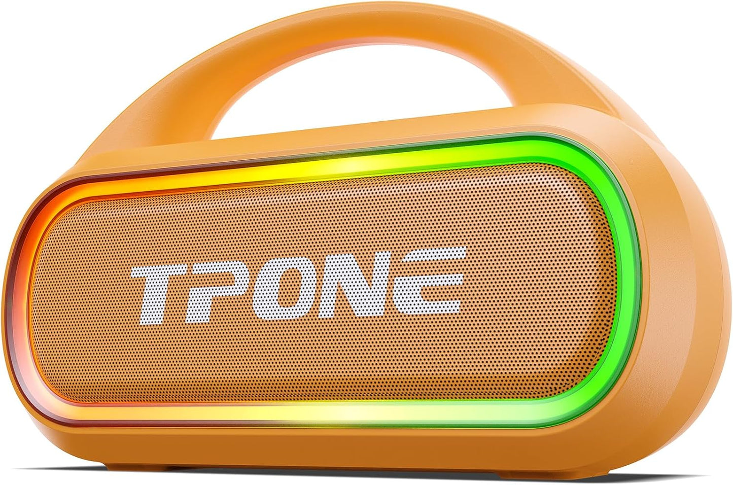 TPone Portable Bluetooth Speaker, 30W (Peak) Wireless Speaker for Outdoor, Up to 12H Playtime, IPX5 Waterproof with Light, TWS Pairing, for Home/Party/Outdoor/Beach, Birthday Gift (Peach Fuzz)