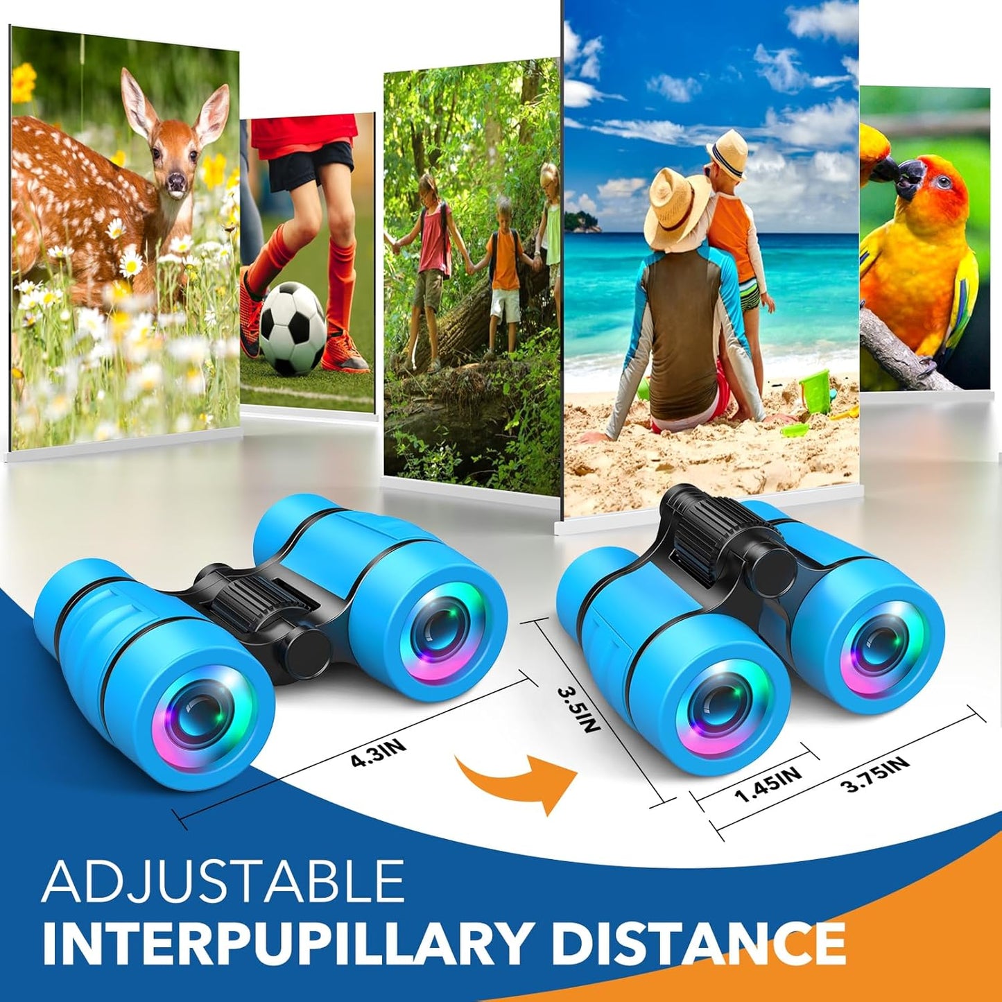 Toys for Boys Ages 3-7: LET'S GO! Kids Binoculars with Bird Watching Manual for 4 5 6 7 Year Old Boys Girls Outdoor Toy for Kid Ages 4-6 Camping Telescope Toddler Birthday Gift