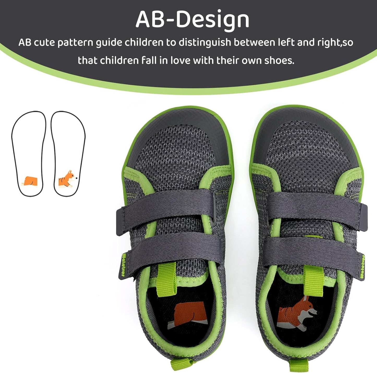 WateLves Toddler Little Kids Wide Barefoot Shoes The First Walking Shoes Girls Boys Breathable Zero Drop Minimalist Sneakers with Wide Toe Box Natural to Grow