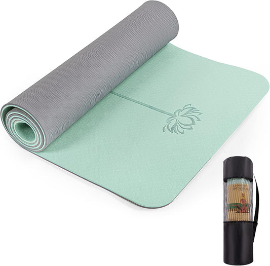 UMINEUX Yoga Mat Extra Thick 1/3'' & 2/5" Non Slip Yoga Mats for Women Eco Friendly TPE Fitness Exercise Mat with Carrying Sling & Storage Bag