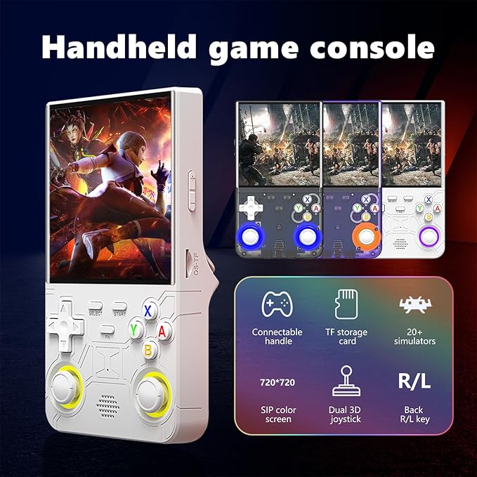 2025 New Upgrade R36ULTRA Retro Handheld Game Console with 64G Built-in 21000+ Classic Games,Portable Hand Held Open Source Linux System 4.0-in 4k HD IPS Screen Video Player (Purple)