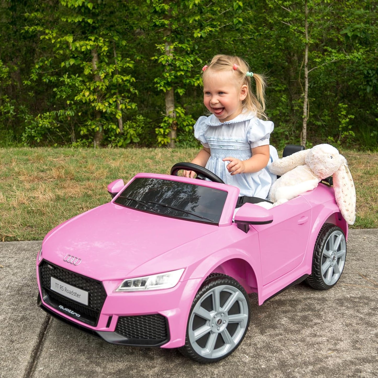 Licensed Audi Electric Kids Car, 12V Kids Ride-on Toy Car for Toddlers w/Remote - Pink