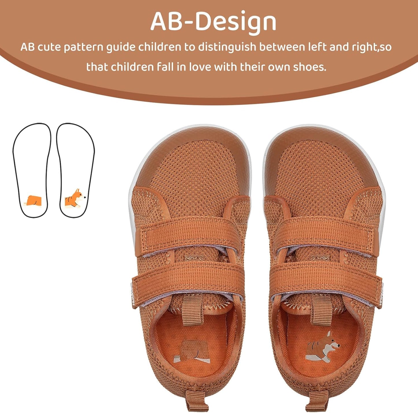 WateLves Toddler Little Kids Wide Barefoot Shoes The First Walking Shoes Girls Boys Breathable Zero Drop Minimalist Sneakers with Wide Toe Box Natural to Grow
