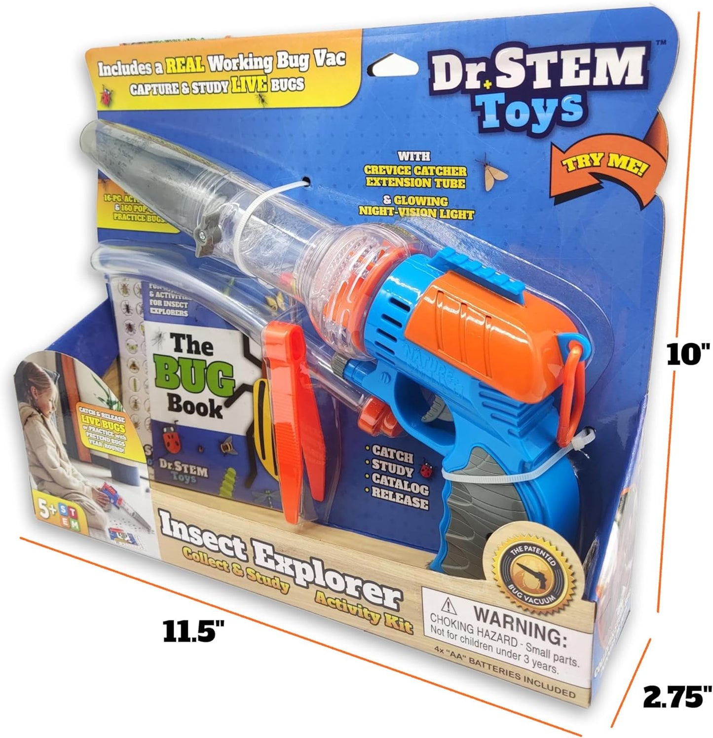 Nature Bound Bug Catcher Toy, Eco-Friendly Bug Vacuum, Catch and Release Indoor/Outdoor Play, Ages 3 to 12, Green, Complete Kit for Kids, Includes Capture Core with Magnification (Deluxe Science Kit)