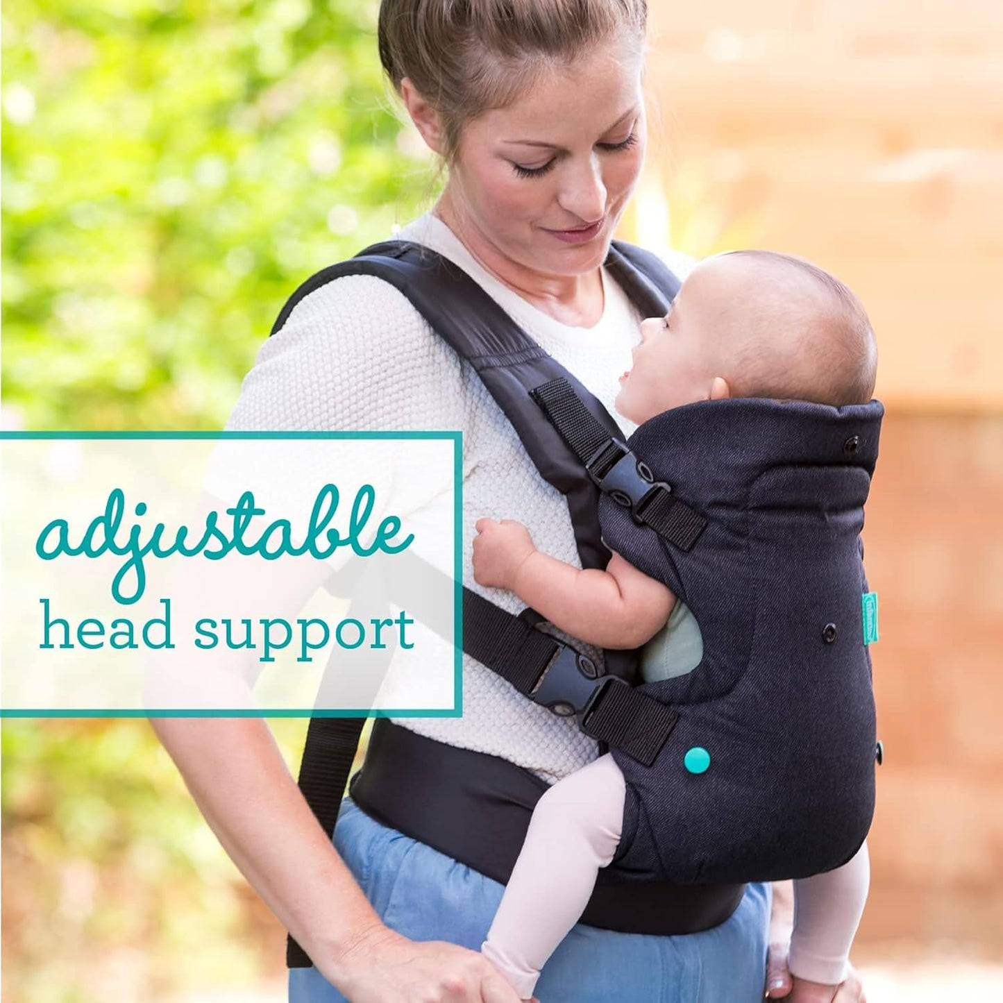 Infantino Flip 4-in-1 Convertible Baby Carrier, Adjustable, Ergonomic Babywearing, Registry Essential, Baby Carrier for Newborn to Toddler, Black