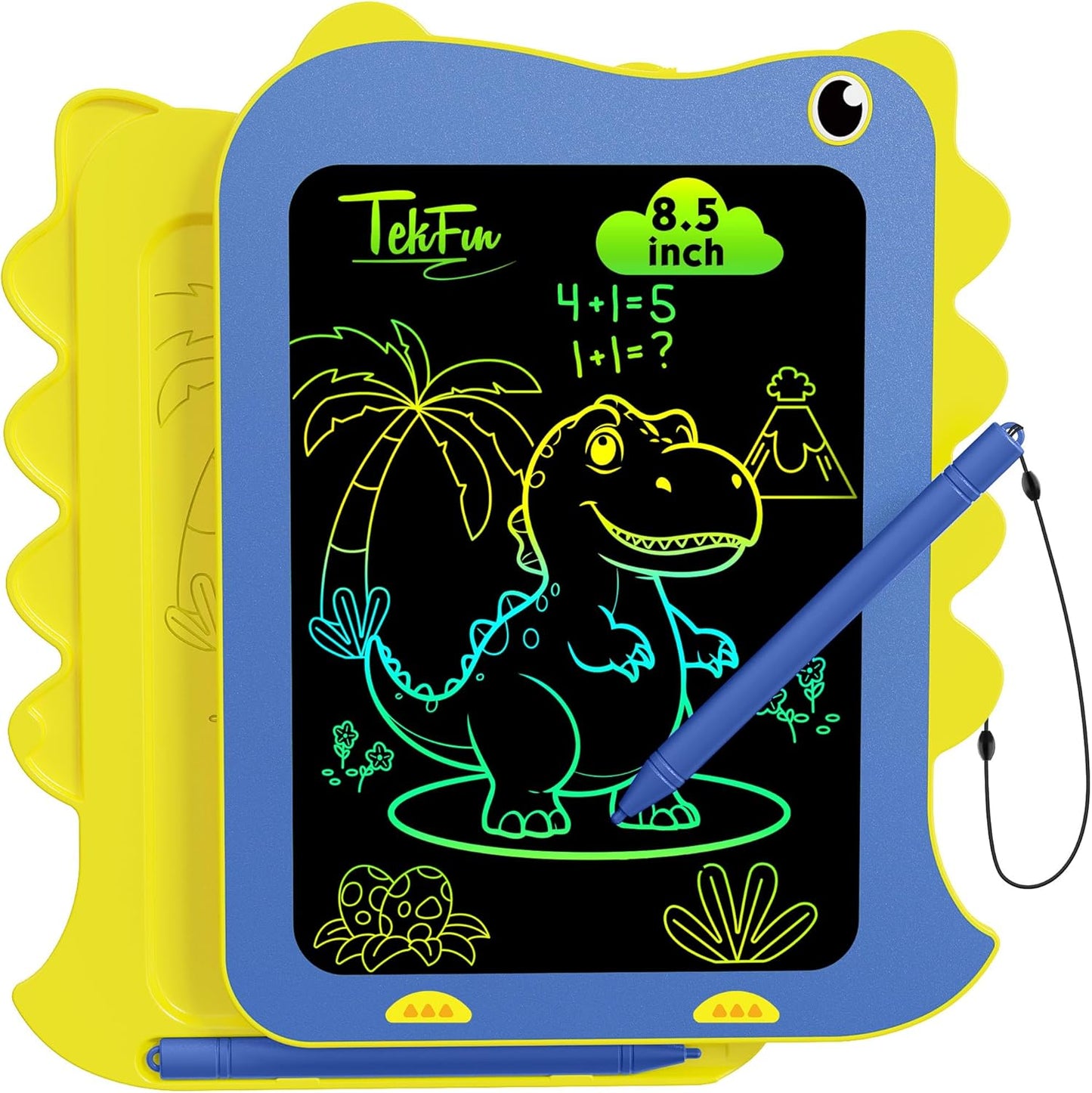 TEKFUN Toddler Boy Toys, LCD Writing Tablet for Kids, Doodle Board Dinosaur Toys, Travel Essentials Toys for 3 4 5 6 Year Old Boys Girls, Easter Birthday Christmas Gifts (8.5inch Blue)