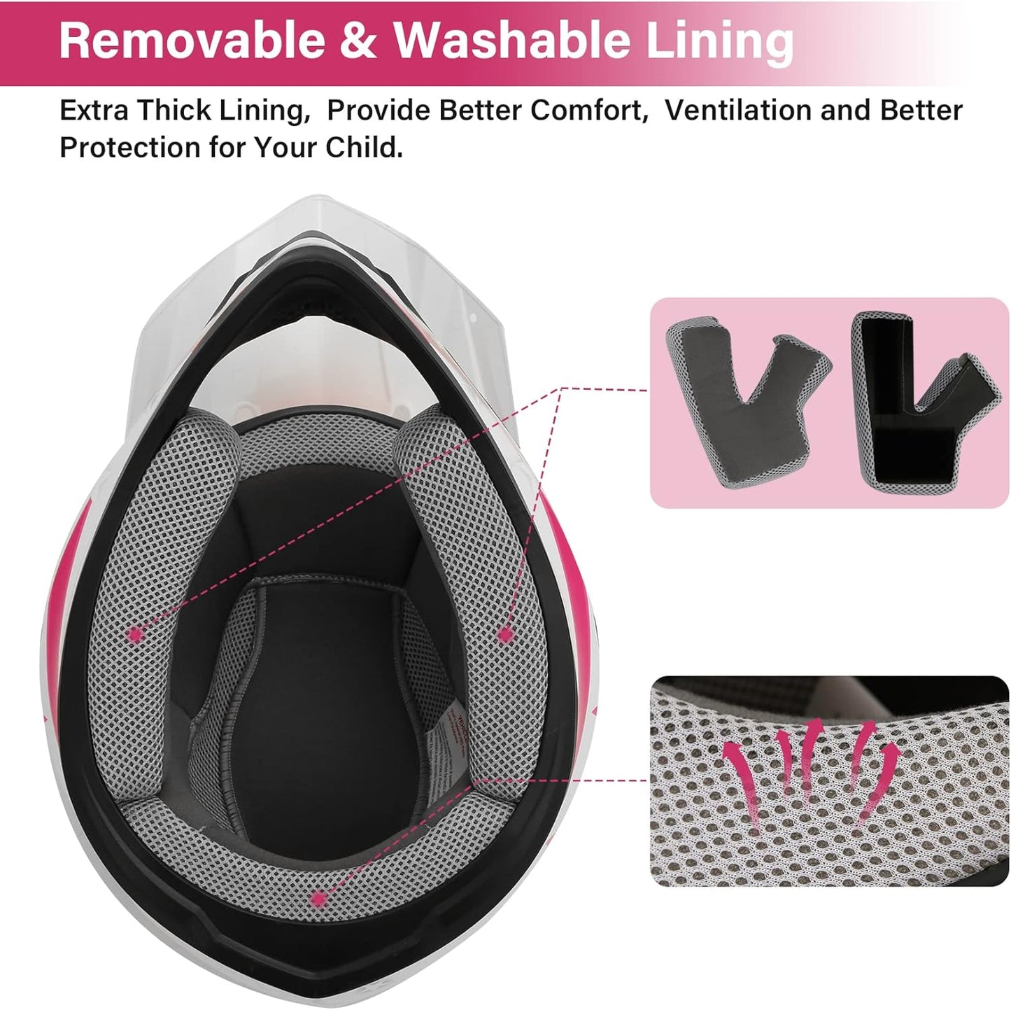 TCMT Dot Youth & Kids Motorcycle Off-Road Helmet Full Face Motocross Street Dirt Bike Mountain Bike BMX MX ATV Helmet+Goggles+Gloves New