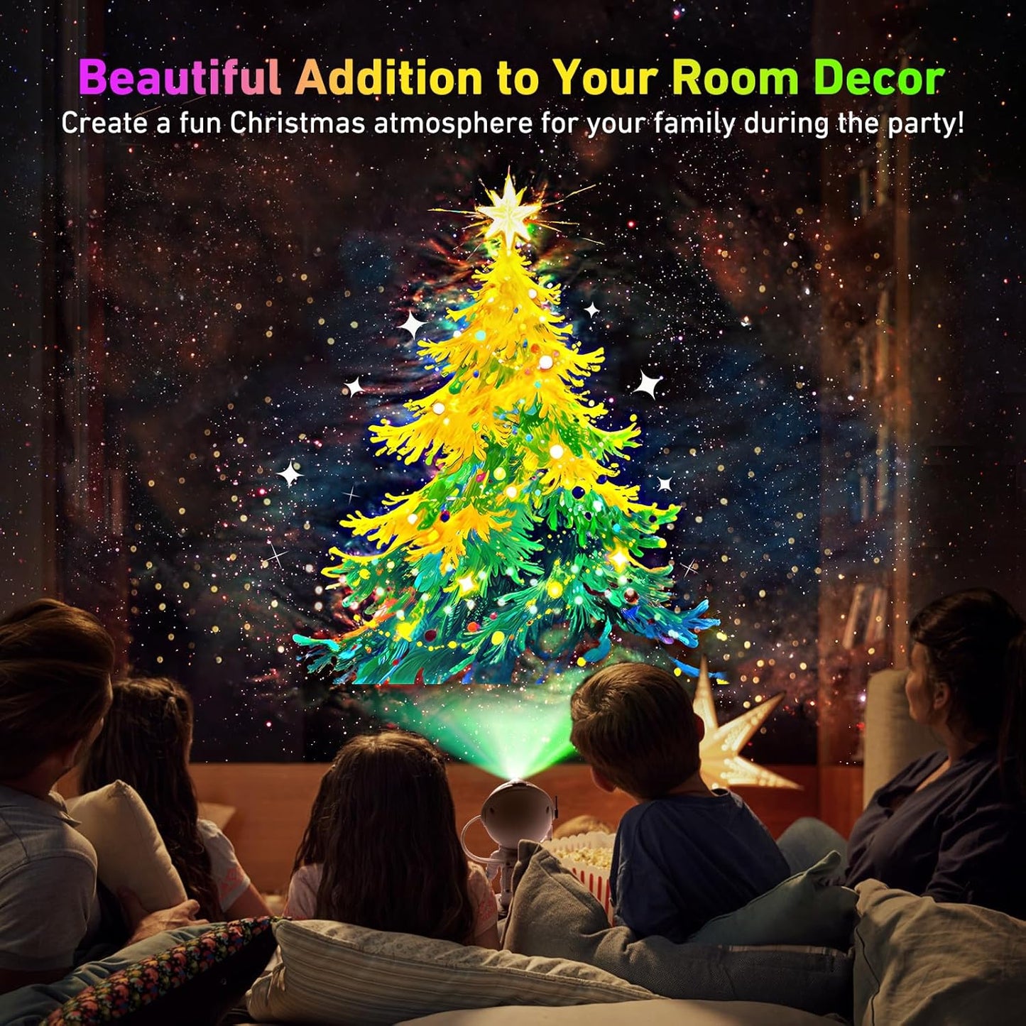 Galaxy Projector, Star Projector with 12 Space Films, Astronaut Galaxy Projector for Bedroom with Timer, Planetarium Projector Ceiling Nebula Night Light for Kids Adults Gift Living Game Room