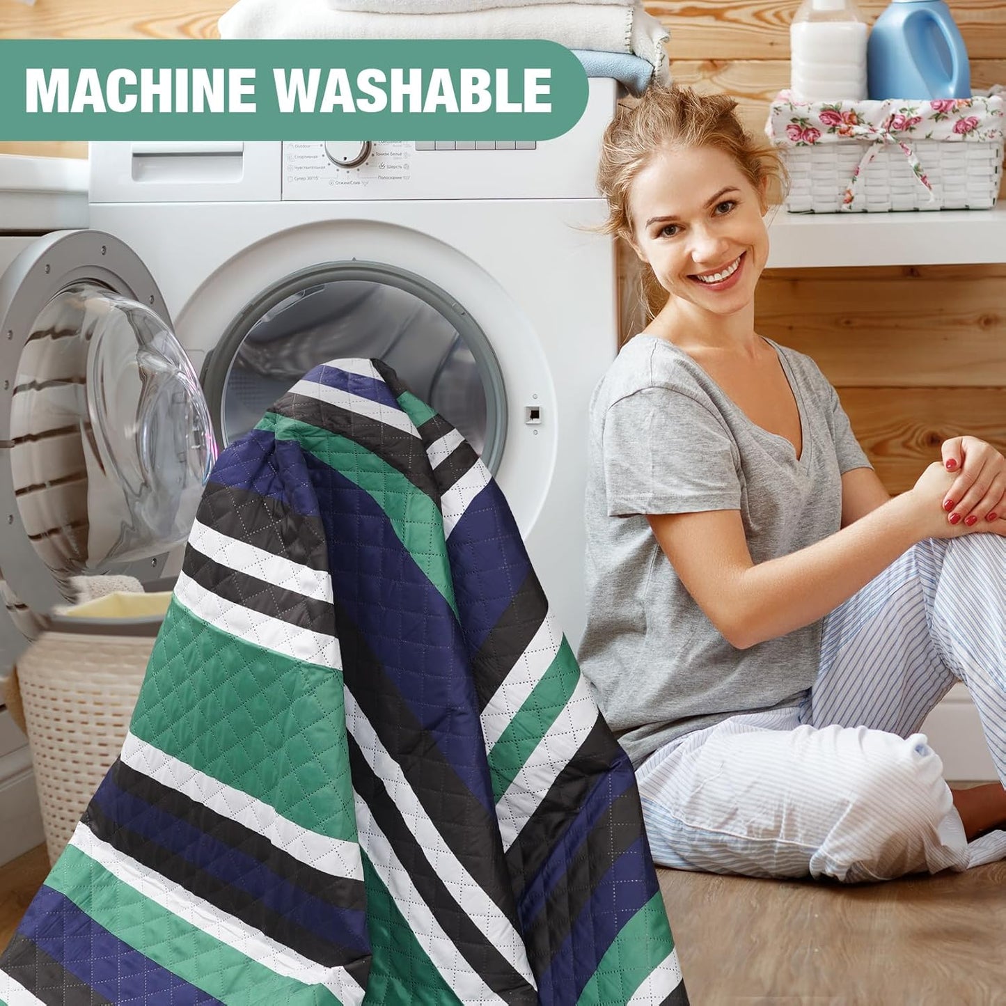 Picnic Blankets Outdoor Extra Large - 80"x80" Waterproof Beach Blanket, Machine Washable 3-Layer Foldable Park Mat with Sandproof Backing for Grass, Hiking, Travel, Concerts, Indoor (NavyBlue)