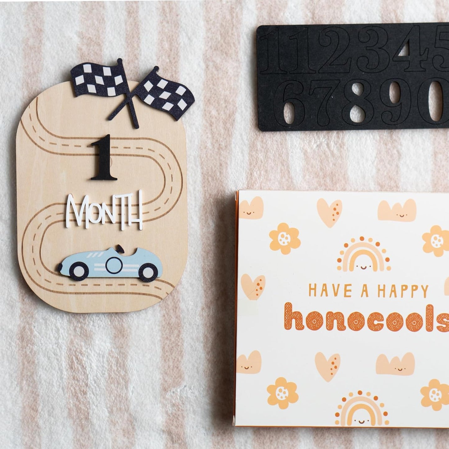 Baby Monthly Milestone Sign,1-12 Monthly Baby Milestone, Month Milestone Baby Boy, Baby Months Milestone, Newborn Photography Props Double-Sided (B15)