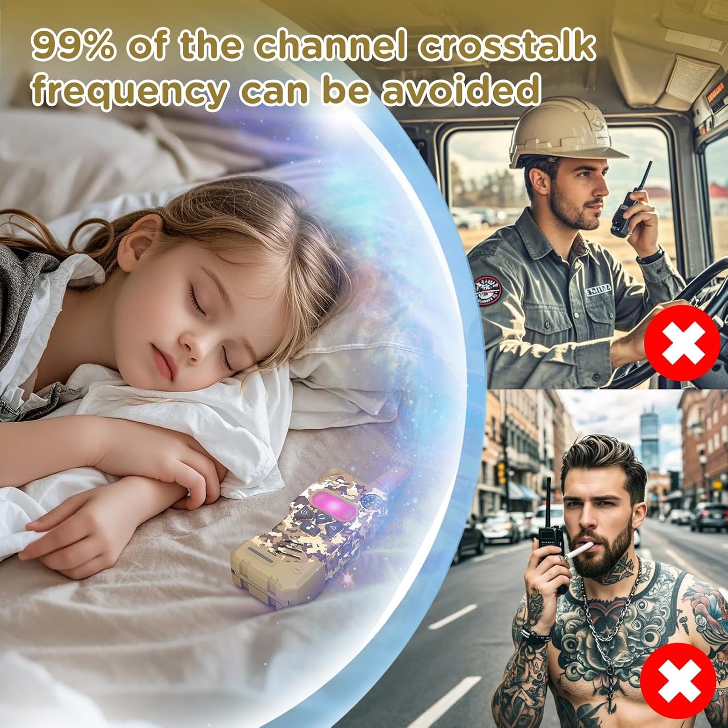 Walkie Talkies for Kids,5 Colourful Channels 2 Way Radio,Compass Flashlight and Magnifying Glass,3 Miles Long Range for Adventure Game,Outside, Camping, Hiking,Toys for 3-12 Year Old Boys Girls