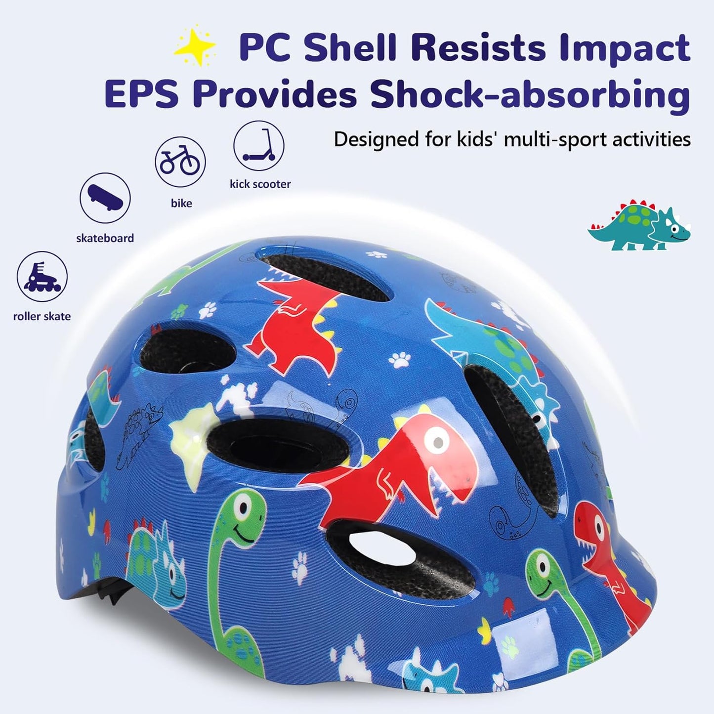 Kids/Youth Bike Helmet for Boys Girls and Teens, Adjustable and Multi-Sport for Bicycle, Kick Scooter, Skateboard, Roller/Inline Skate