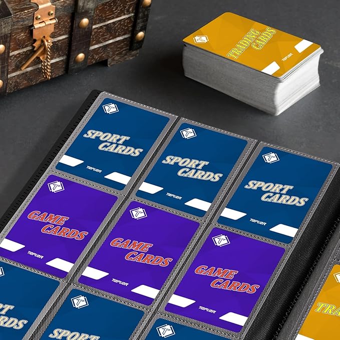 9 Pocket Trading Card Binder,360 Card Binder Album Folder Book Fit for MTG Baseball Football Sports Cards, Easy to Use Card Collection Binder