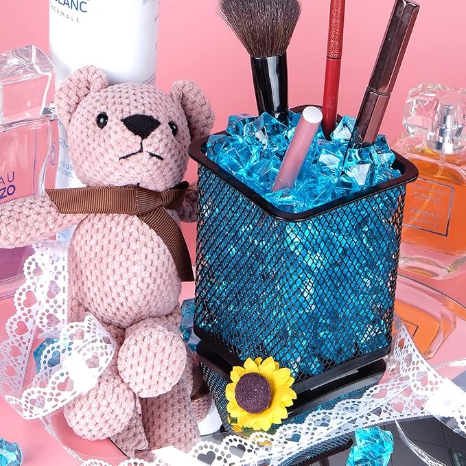 Babenest Acrylic Crushed Ice Rocks, 150 PCS Fake Crystals Plastic Ice Cubes Diamonds Gems for Vase Fillers, Home Decoration, Table Scatter, Event, Wedding, Arts & Crafts (Baby Blue)