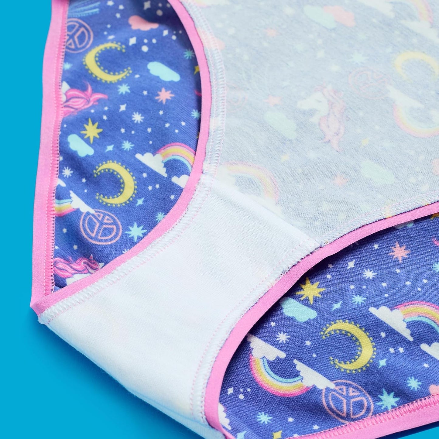 Saint Eve Kids Little Girls Cotton Underwear, Soft Breathable Multi Pack Brief Panties