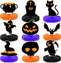 KatchOn, Halloween Centerpieces for Tables - Pack of 9 | Orange and Black Halloween Table Centerpiece for table Decorations | Pumpkin centerpiece for halloween Decorations Indoor