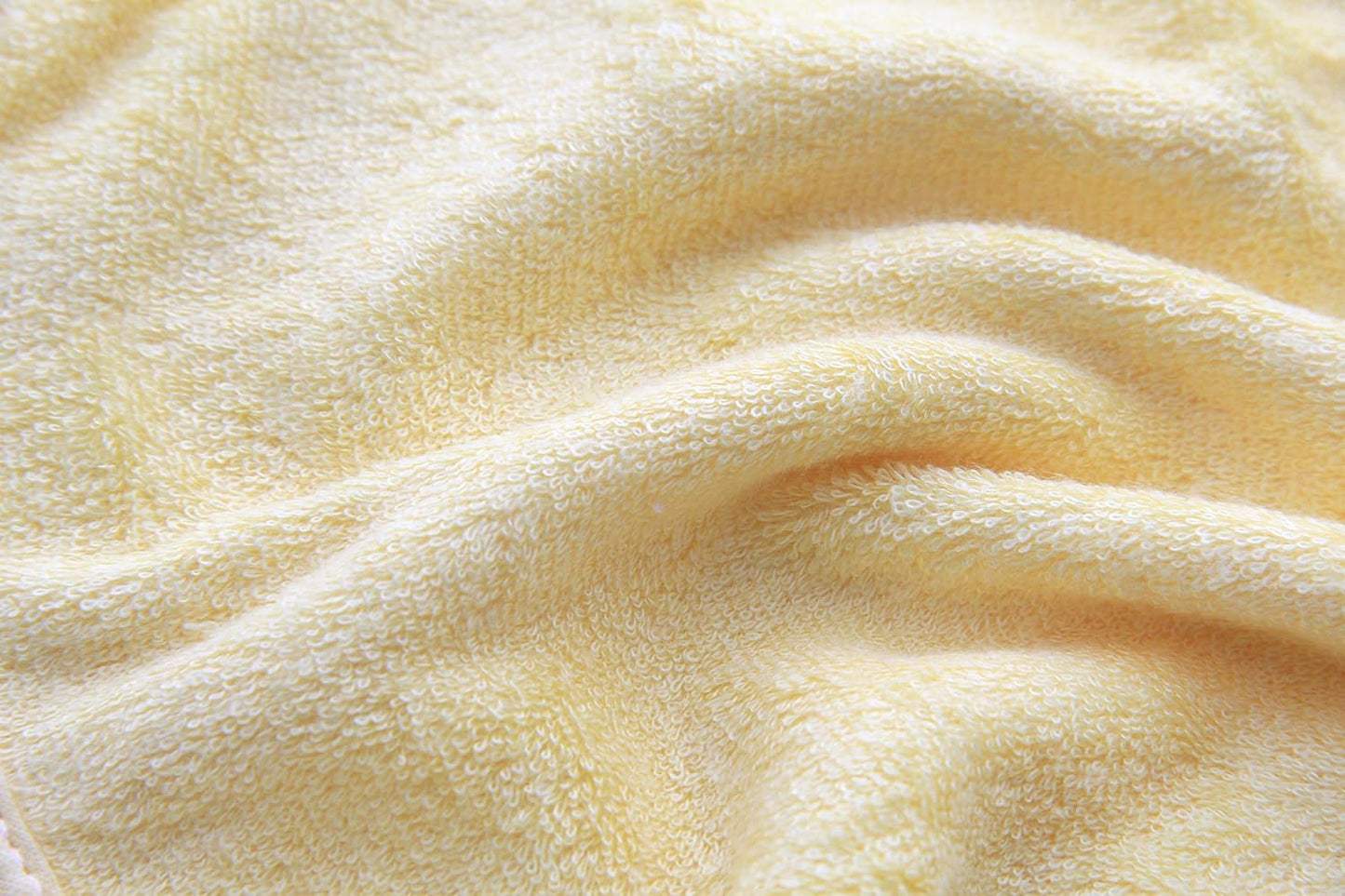 HIPHOP PANDA Baby Washcloths, Rayon Made from Bamboo - 2 Layer Ultra Soft Absorbent Newborn Bath Face Towel - Reusable Baby Wipes for Delicate Skin - Yellow, 6 Pack