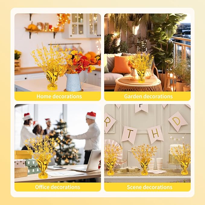 6 Pack Star Table Centerpieces for Party, Birthday Table Decorations for Kids Adults, Party Centerpieces for Tables for Wedding Baby Shower Graduation Holiday Event (Gold)