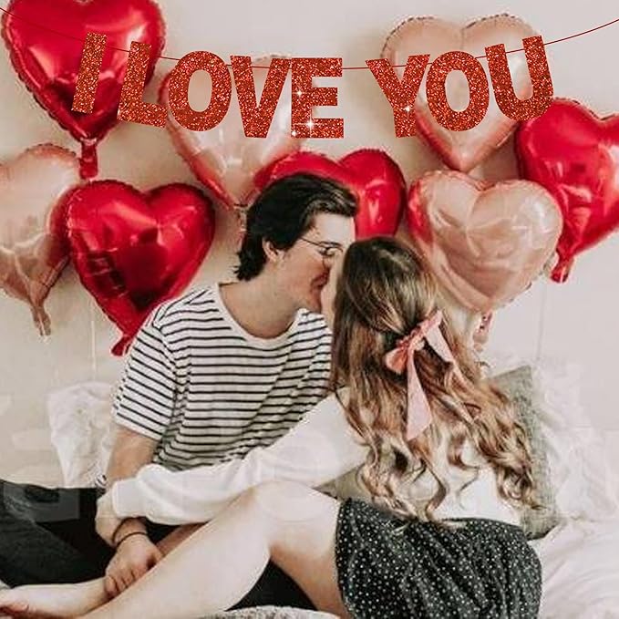 BEISHIDA 116 PCS A-Z Glitter Red DIY Letter Banner Kit Make Your Own Banner，Including 111 Letters and Numbers 3 Rope and 2 Threading Device,Customized for Birthday Graduation Wedding Party Decor