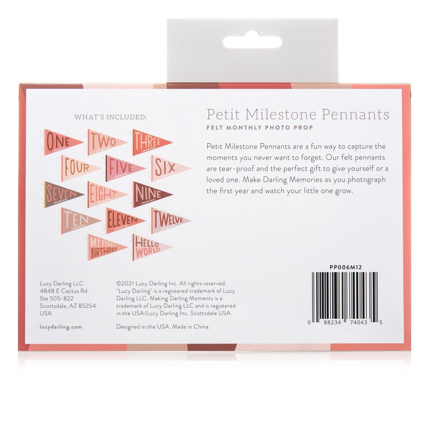 Lucy Darling Petit Milestone Pennants – Baby Monthly Milestone Pennant Flags – Newborn Photo Props & Felt Nursery Decor – Keepsake Banner Set for Baby Photos - Blushing Meadow