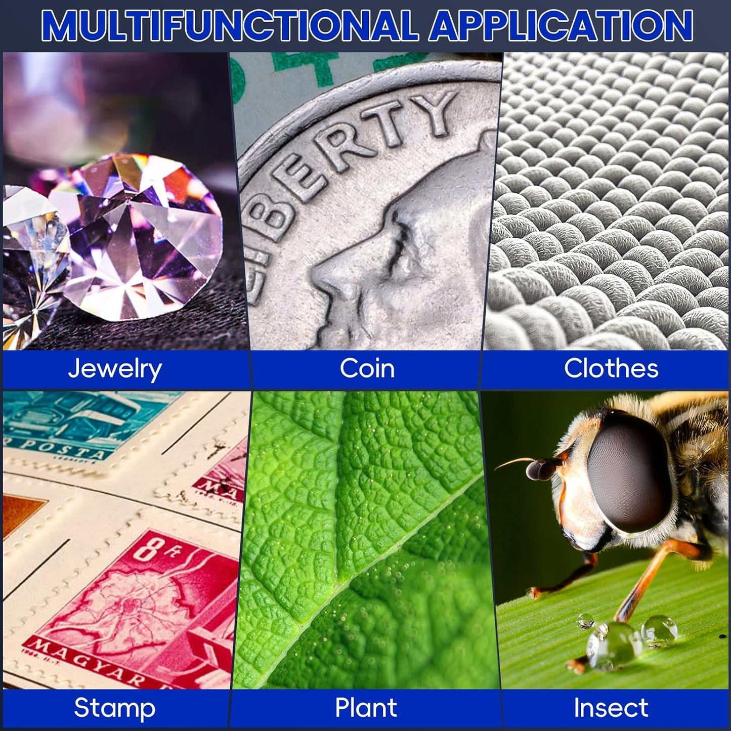 Microscope for Kids Adults - 3 Inch IPS Screen, Ahalfcit Digital Microscope, 500X Handheld Coin Magnifier, 3 Level LED Light, Compatible with Windows, Mac OS (D-Black)