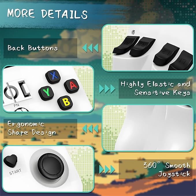 R36MAX Handheld Game Console, 40000+ Games Retro Gaming Console, 256GB TF Card Mini Retro Video Console, 4000mAh Rechargeable 4.0" IPS HD Screen Portable Pocket Arcade (White)