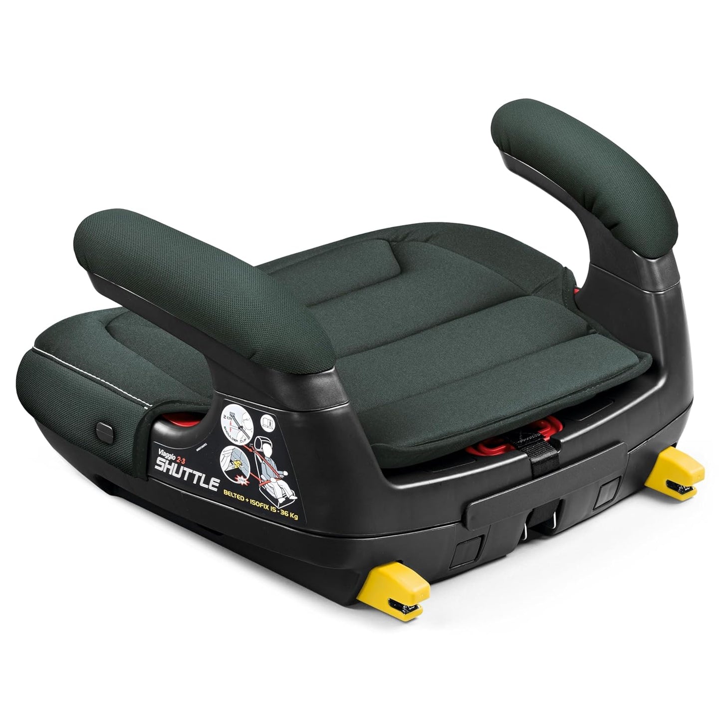 Peg Perego Viaggio Shuttle - Booster Car Seat - for Children from 40 to 120 lbs - Made in Italy - Metal (Sage Green)