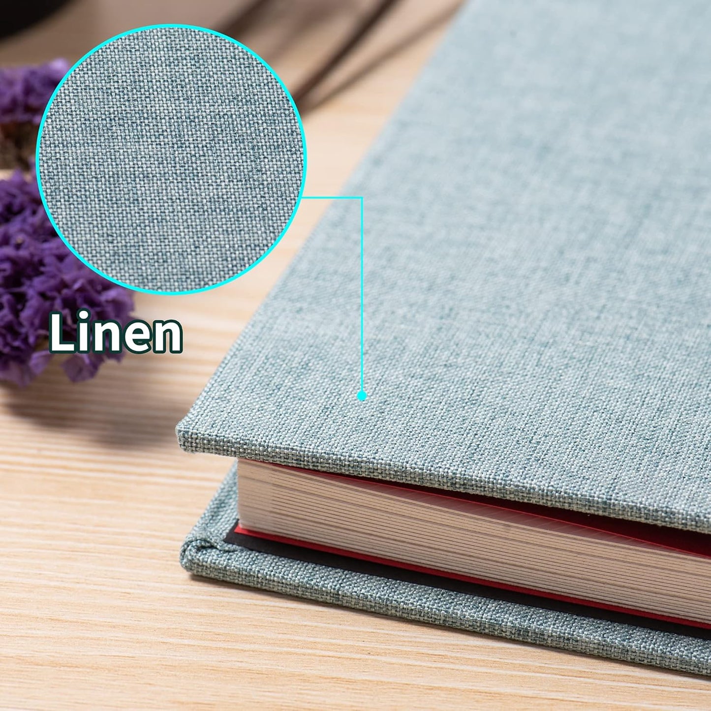 Photo Album Self Adhesive Scrapbook Album for 4×6 Pictures DIY Magnetic Linen Cover Album 30 Blank Pages Great Gift for Family, Wedding, Birthday, Christmas, Anniversary(Green)