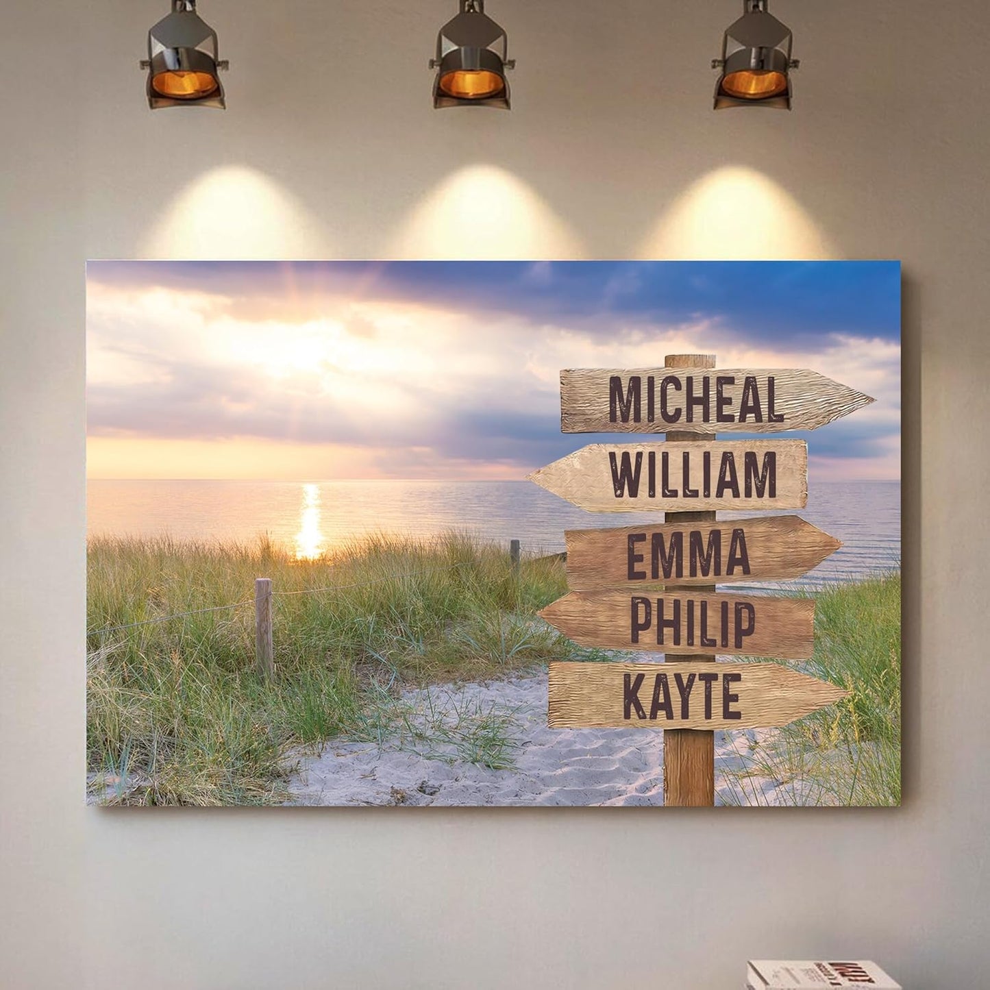 Personalized Gifts for Mom Family Names Street Custom Multi-Name Date of Birth Vintage Street Sign Happy Mothers Day Canvas Wall Art Best Christmas Gifts for Mommy from Daughter Son Children Kids #13