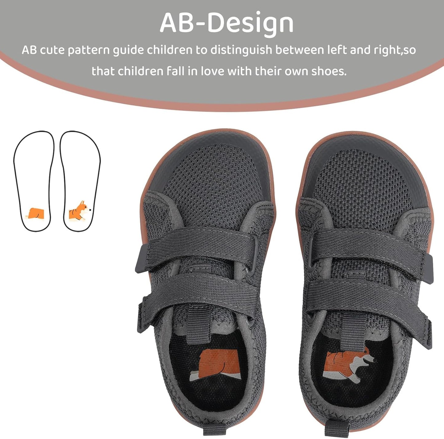 WateLves Toddler Little Kids Wide Barefoot Shoes The First Walking Shoes Girls Boys Breathable Zero Drop Minimalist Sneakers with Wide Toe Box Natural to Grow