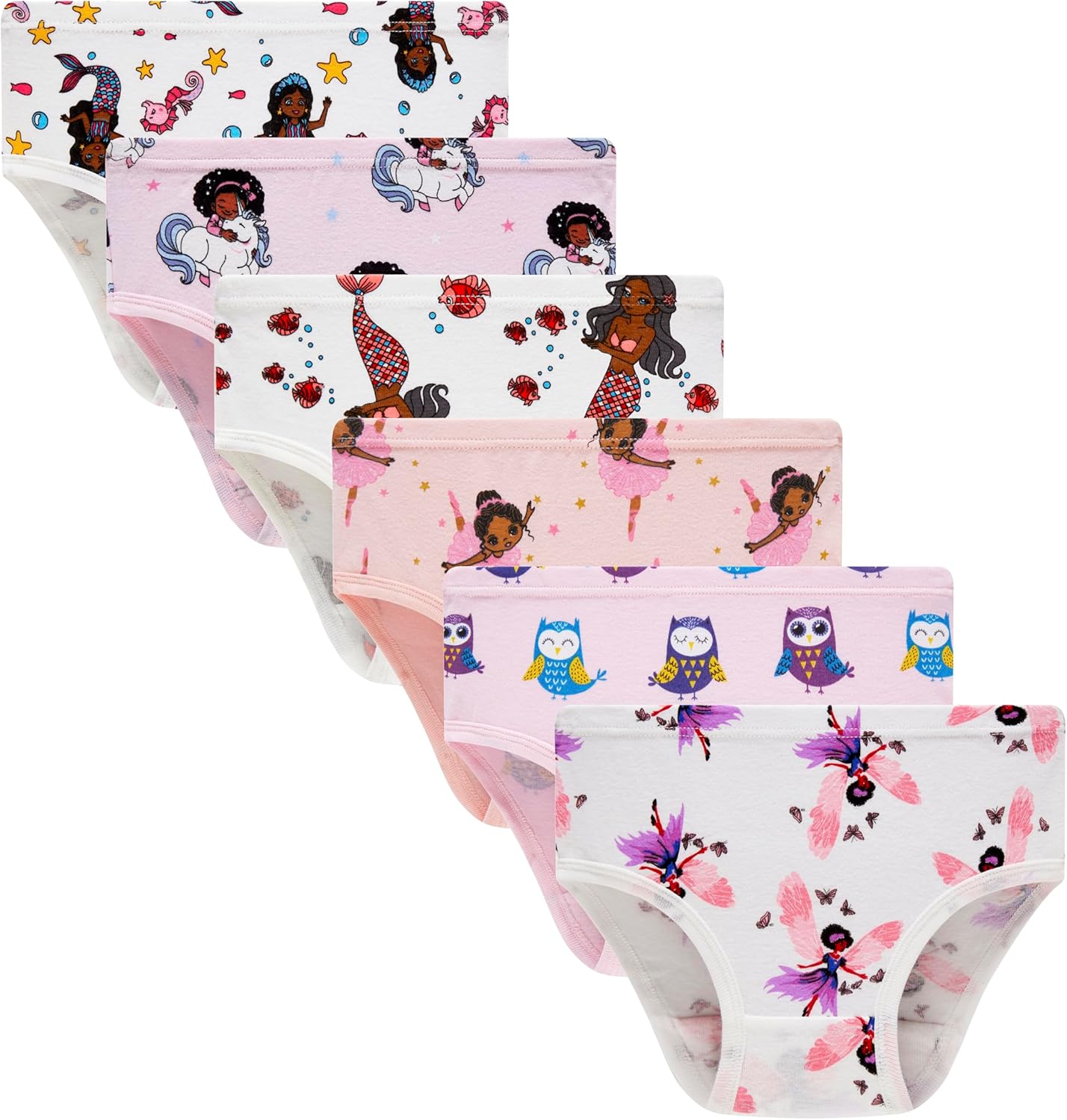 Family Feeling Little Girl Underwear Toddler Panties Big Kids Undies Soft 100% Cotton