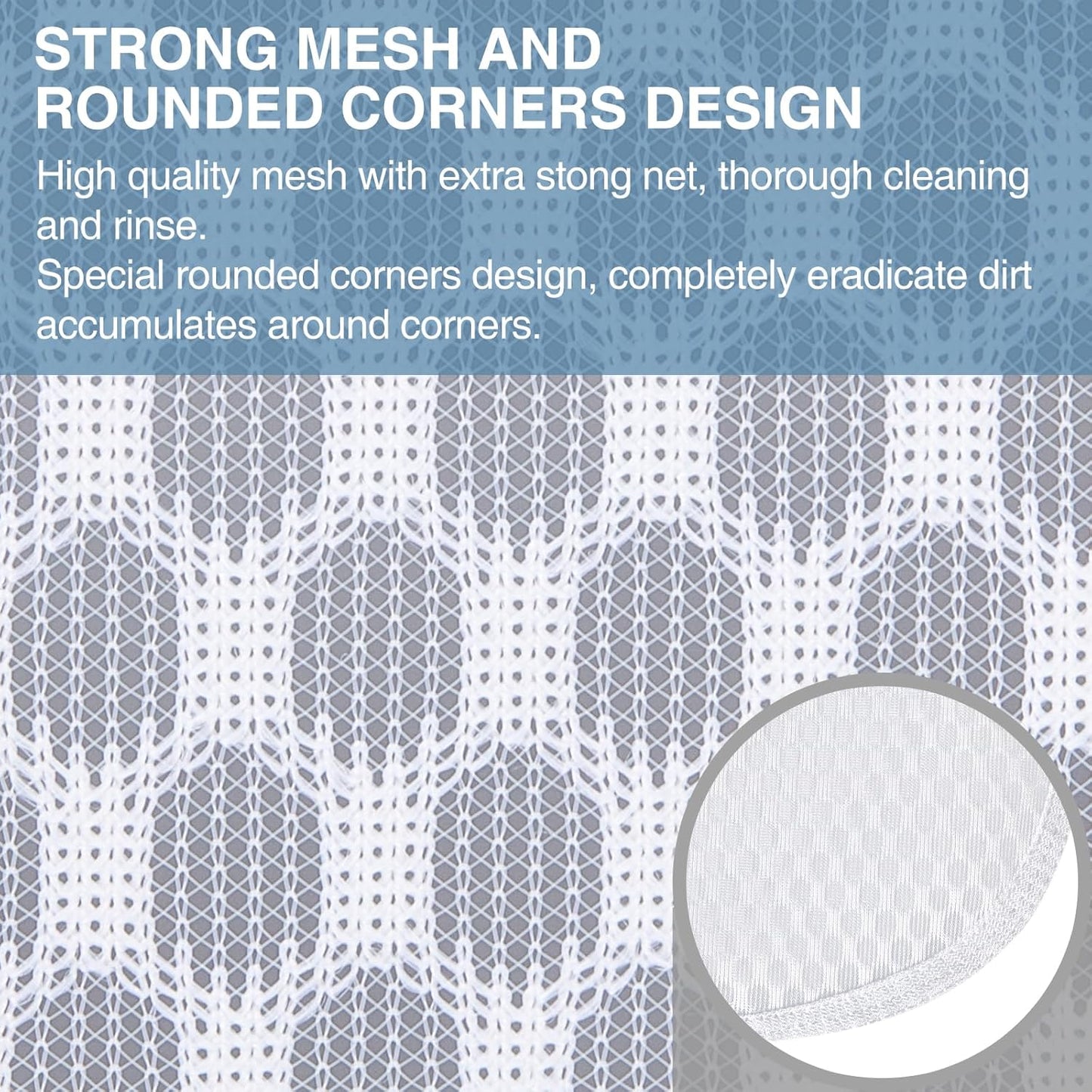 4 pcs Durable Honeycomb Mesh Laundry Bags for Delicates 16" x 19" (2 Large) 12" x 15" (2 Medium)