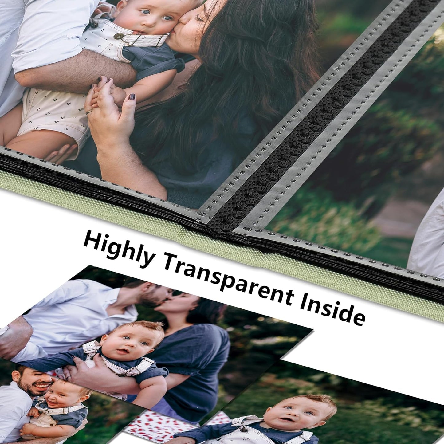 Small 4x6 Photo Album 24 Pockets Linen Cover with Front Window Portable Mini Picture Book for Travel Wedding Memories Organizer White